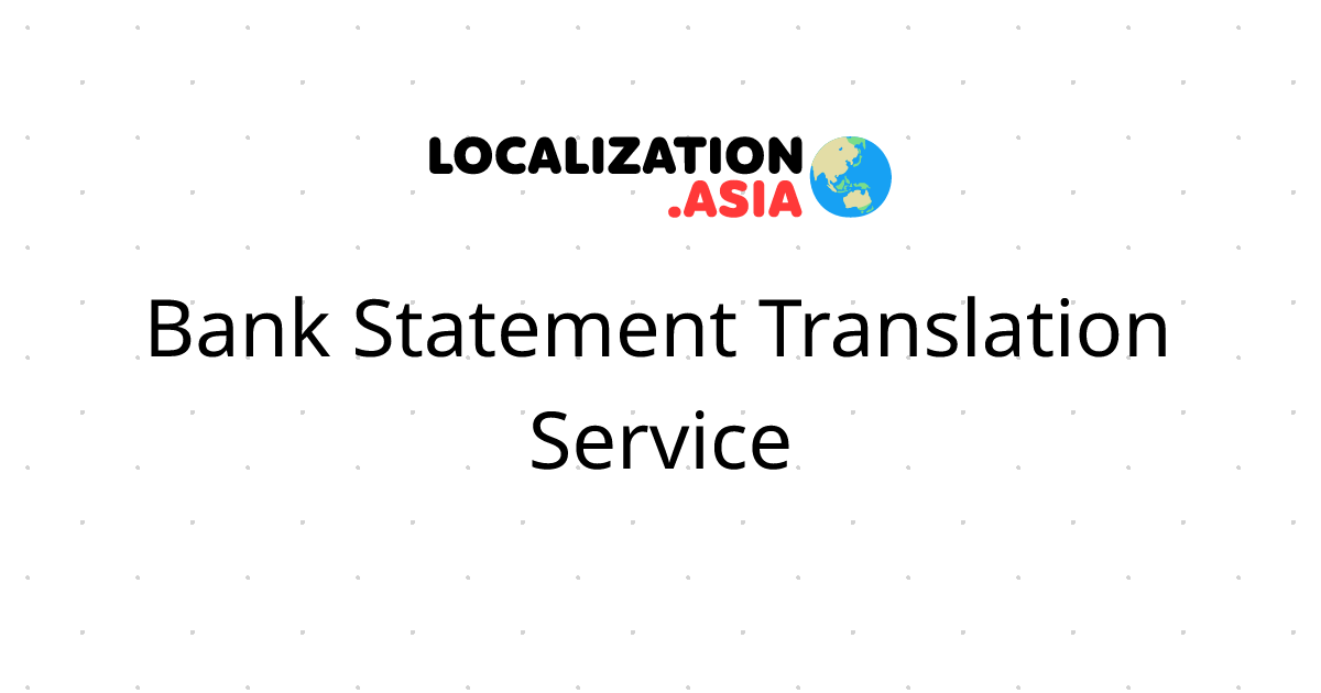 Bank Statement Translation Service