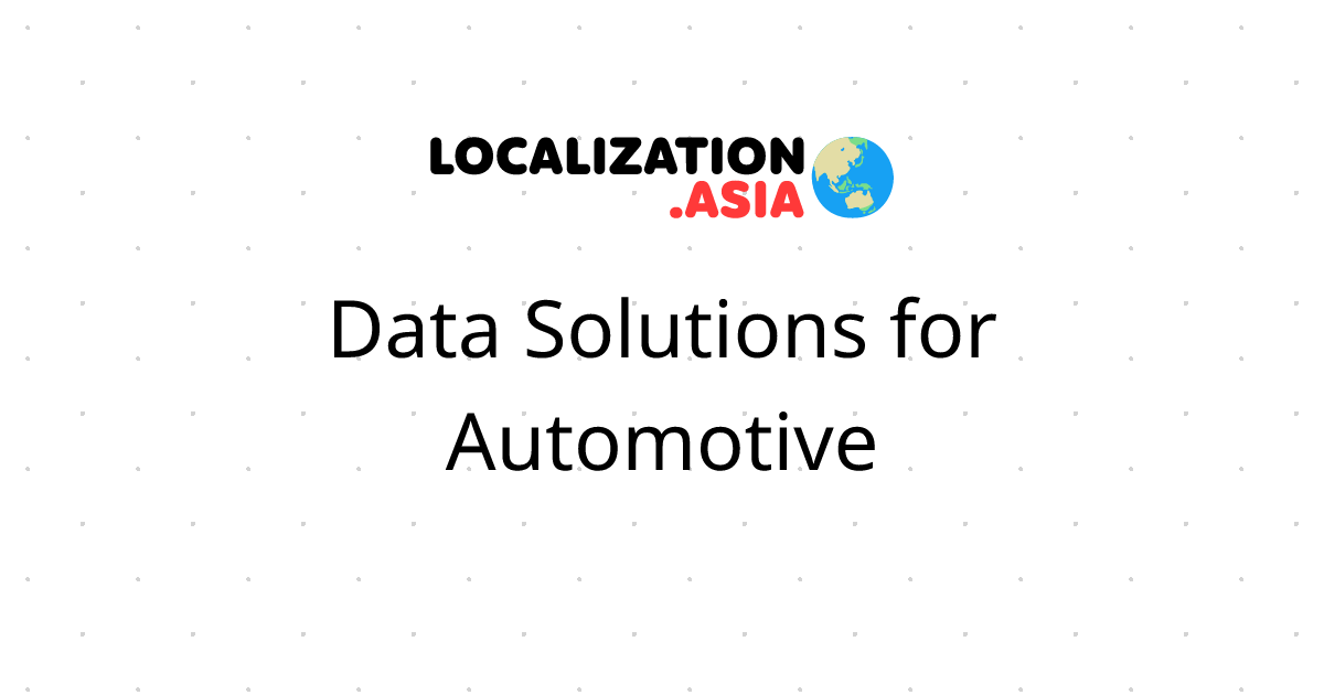 Data Solutions for Automotive