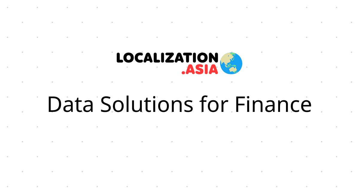 Data Solutions for Finance