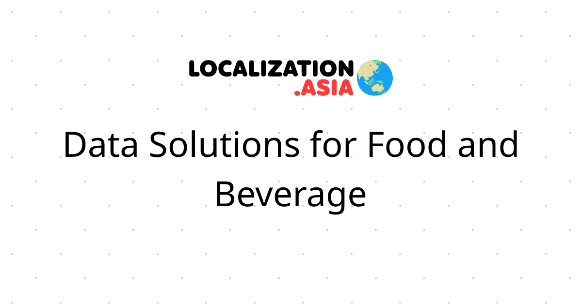 Data Solutions for Food and Beverage