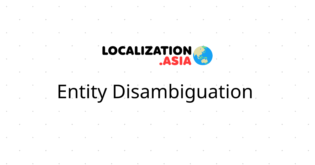 Entity Disambiguation 