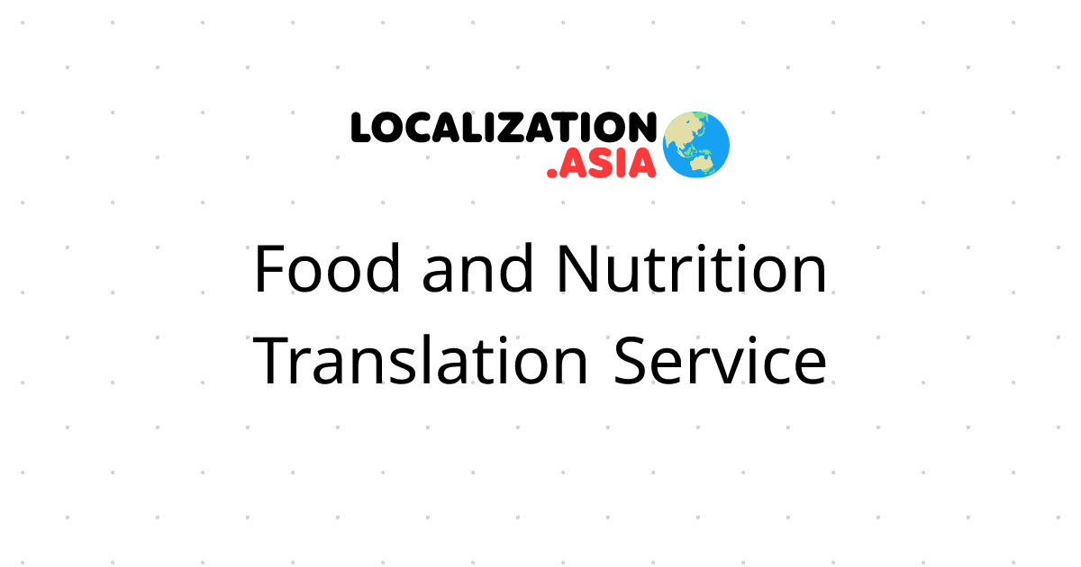 Food and Nutrition Translation Service