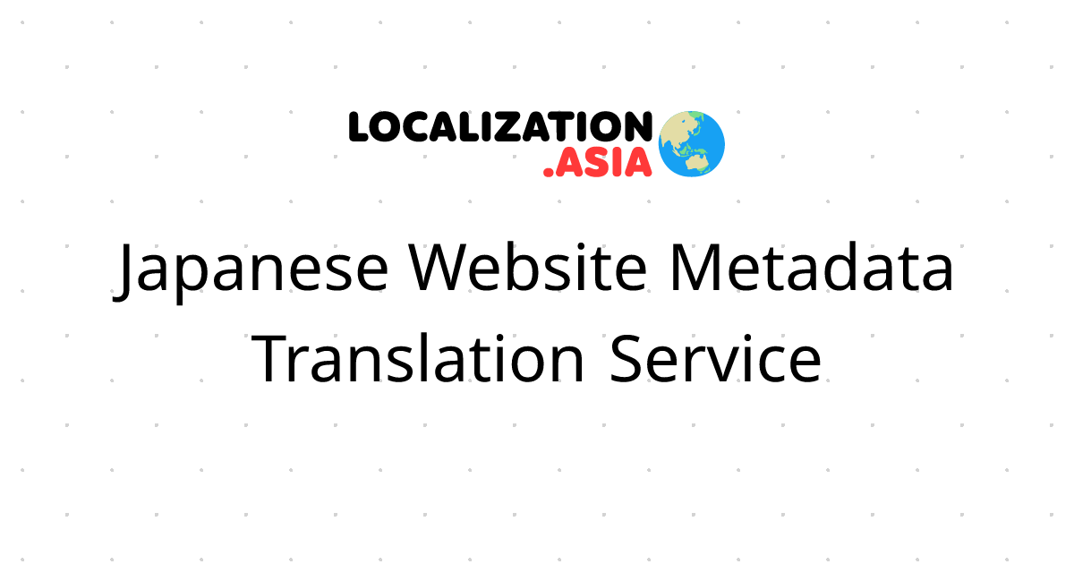 Japanese Website Metadata Translation Service