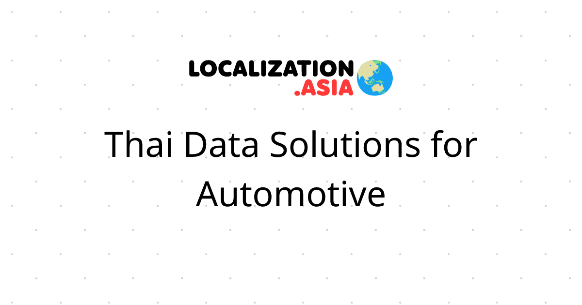 Thai Data Solutions for Automotive