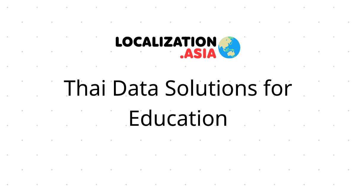 Thai Data Solutions for Education