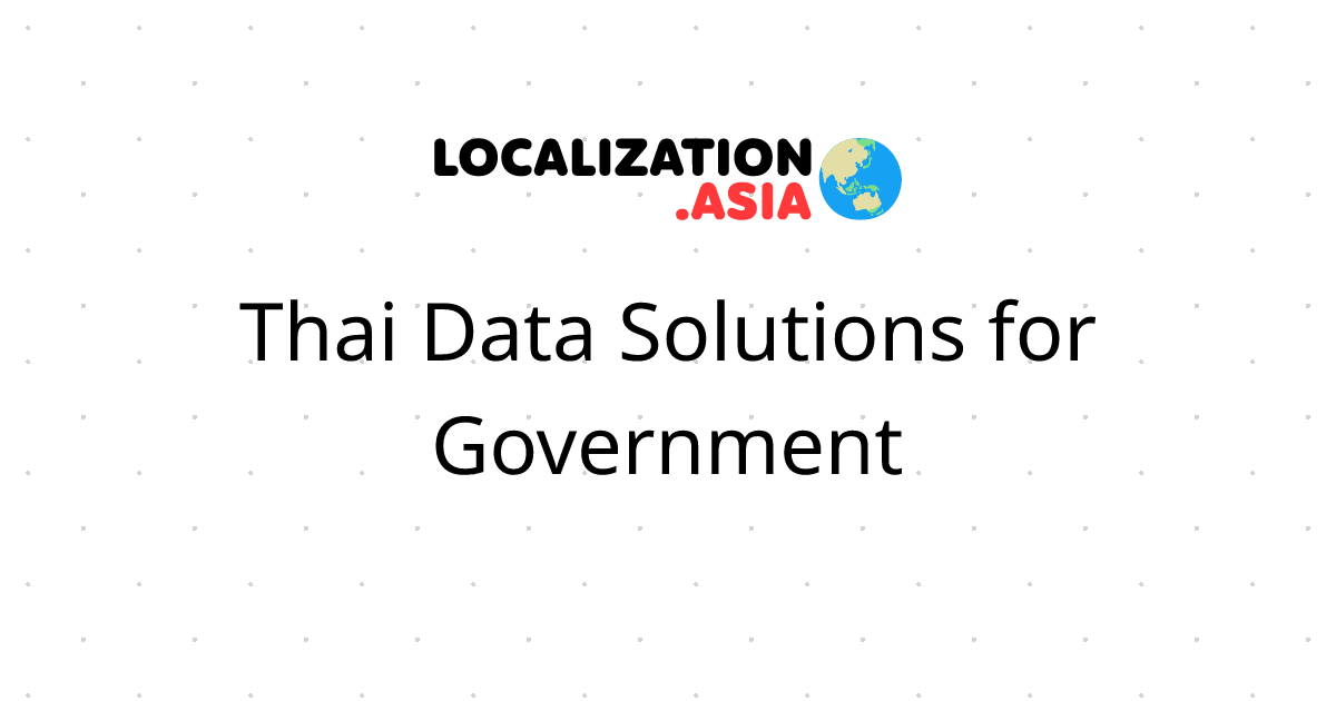 Thai Data Solutions for Government