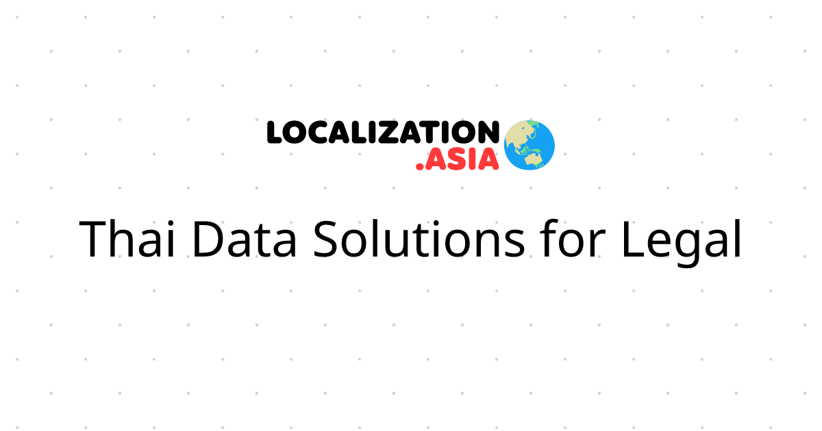 Thai Data Solutions for Legal