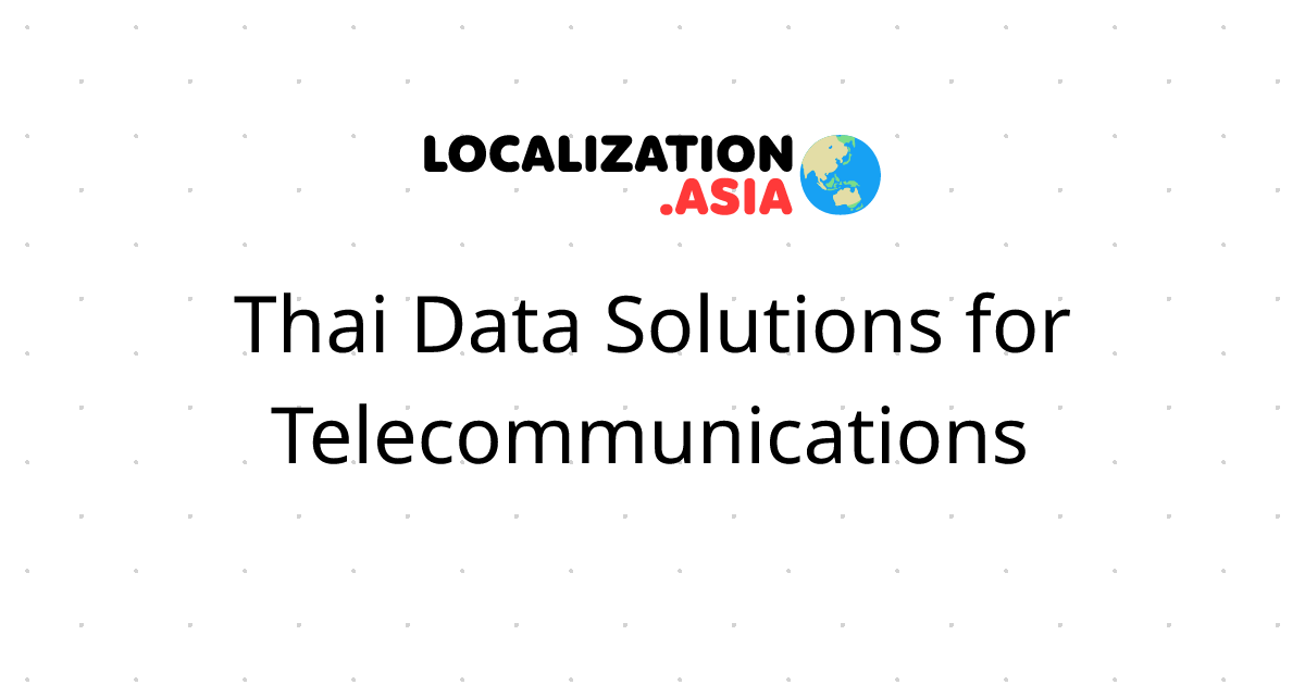 Thai Data Solutions for Telecommunications