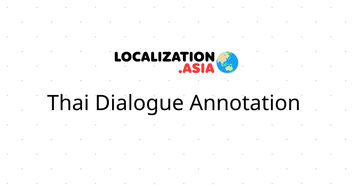 Thai Dialogue Annotation 