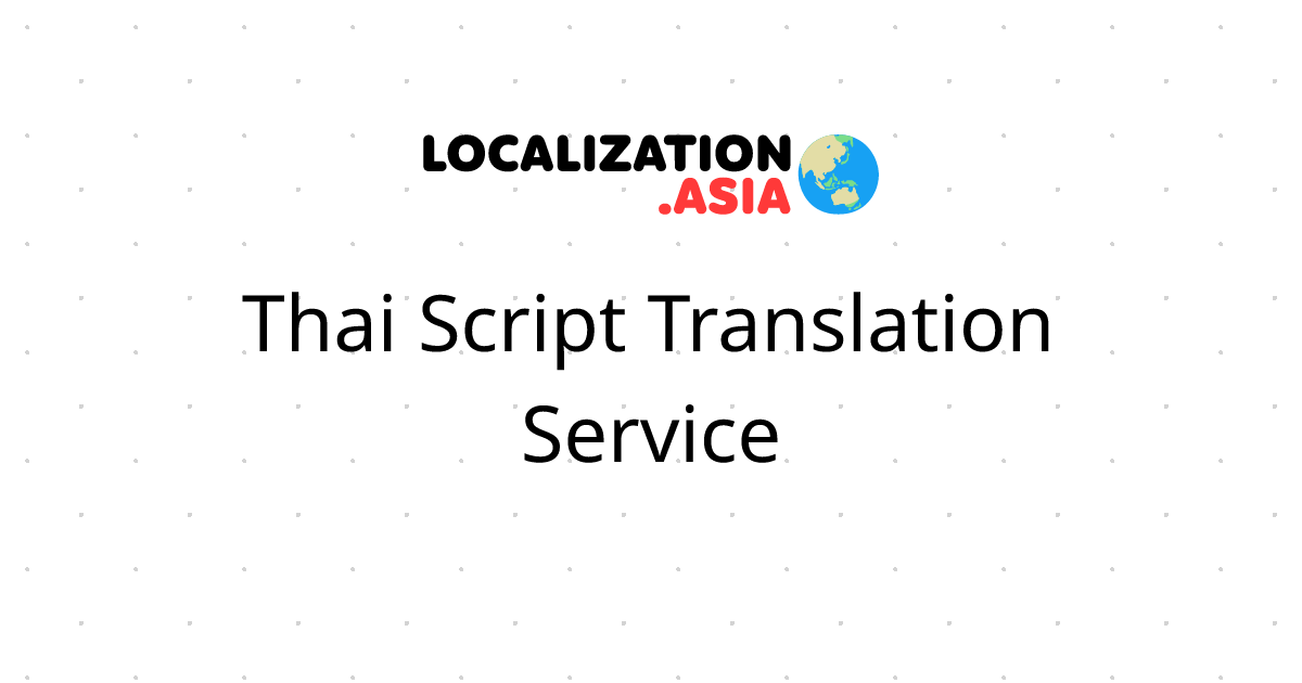 Thai Script Translation Service